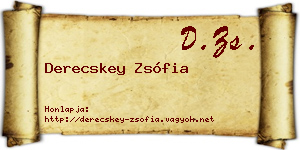 Derecskey Zsófia névjegykártya