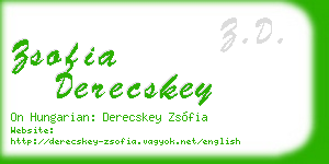 zsofia derecskey business card